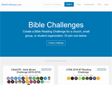 Tablet Screenshot of biblechallenges.com
